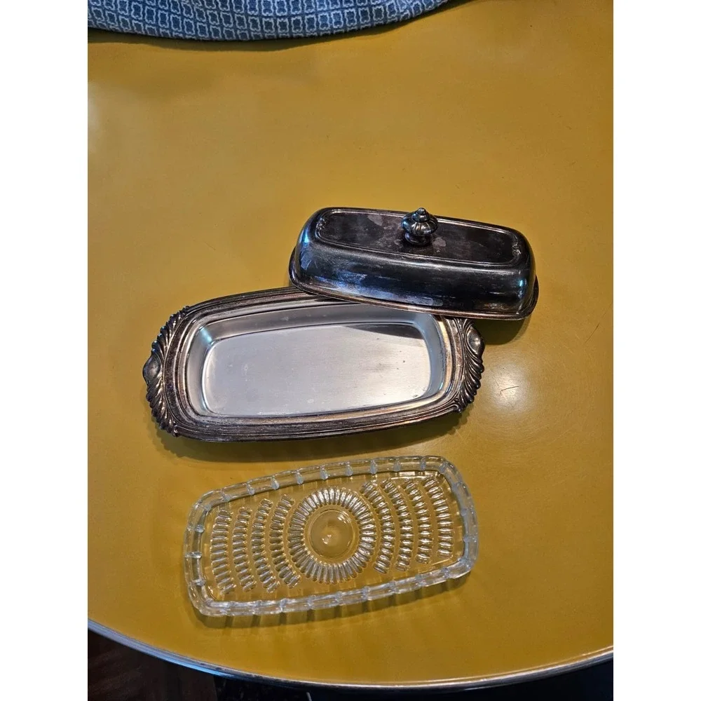 Oneida LTD Silver Plated, Butter Dish Vintage